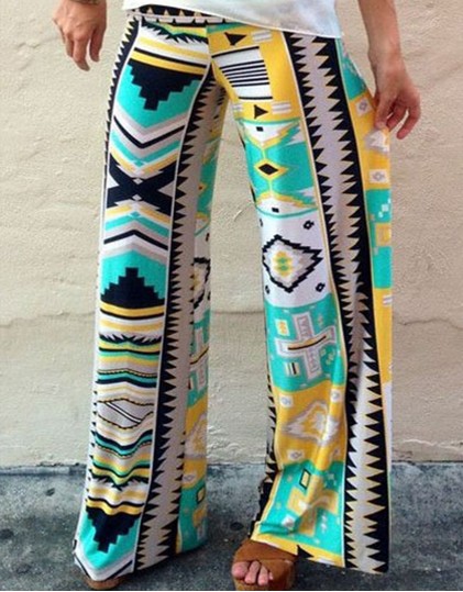 Pantaloni Croi Larg cu Imprimeuri 79686